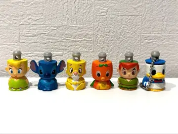 디즈니 캐릭터 피규어 6개 키링 토템폴 가챠