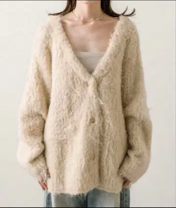 [ mystic ] 울 혼방 샤기 가디건