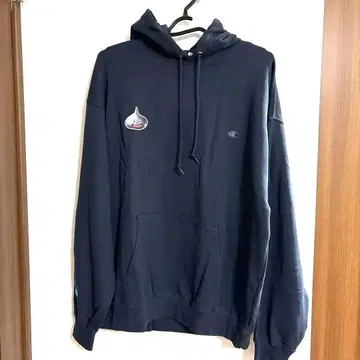 Champion 드래곤 퀘스트 메탈 슬라임 은둔 슬라임 후드티 네이비 L