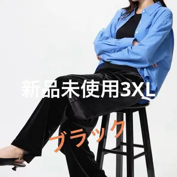 새상품 소프트 벨로아 이지 팬츠 블랙 유니클로 3XL 사이즈 유니클로