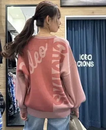 신상 백 바이컬러 니트탑 핑크 계열 FREE 4950엔