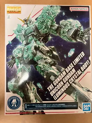 MG 1/100 건담 베이스 한정판 유니콘 건담 빛의 결정체