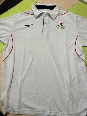 미즈노 JAPAN 수영대회 일본 대표 피케 셔츠 화이트 L