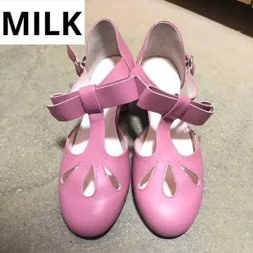 MILK 핑크 리본 포함 펌프스 M 사이즈