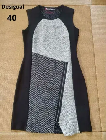데시구알 원피스 40 Desigual L 모노톤 블랙