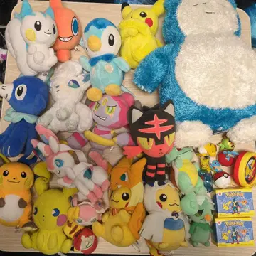 포켓몬 봉제 인형 18체와 관련품 세트