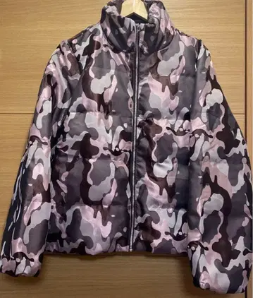 마시모두띠 다운 자켓 XL 카모플라쥬 퍼플 핑크 새상품급