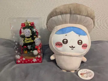 치이카와 (먼작귀) 하치와레 버섯 봉제 인형 크리스마스 트리