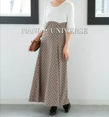 nano universe LB.04/도트 허리 레이스업 원피스