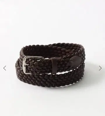 BEORMA 가죽 메쉬 벨트 다크 브라운