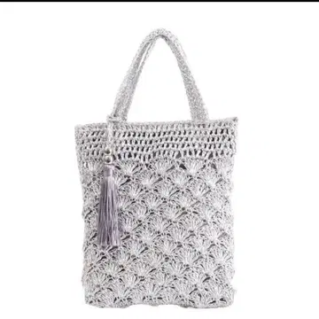 쿠코 COOCO 메탈릭 패턴 편직 미니 숄더백