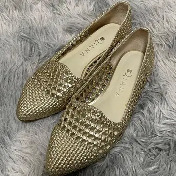 DIANA 다이애나 골드 플랫슈즈 22.5cm