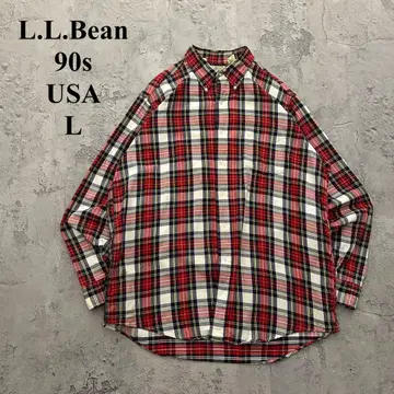 90s [ L.L.Bean ] 엘엘빈 ( L ) USA제 플란넬 셔츠