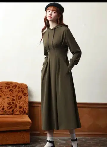 세존드파피용 후드티 원피스 속기모 A라인 후드티 원피스