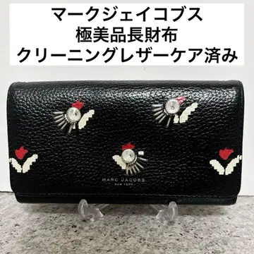 MARC JACOBS 마크제이콥스 가죽 장지갑 비쥬 블랙