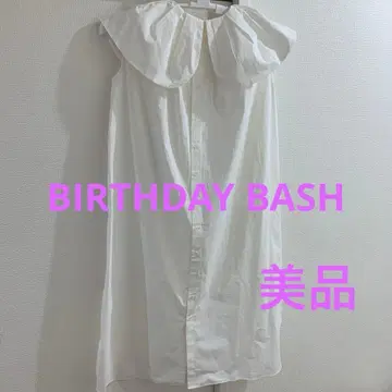 [ 새상품급 ] 벌스데이 바쉬 화이트 슬리브리스 셔츠 원피스