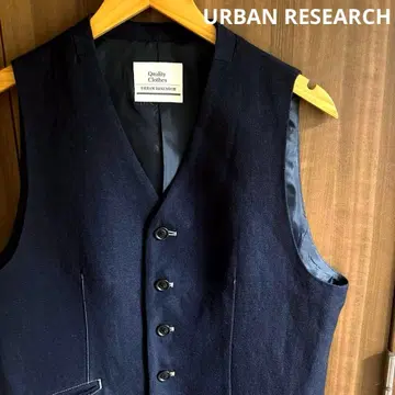 [ 고급 ] URBAN RESEARCH 린넨 혼방 울 베스트 일본제
