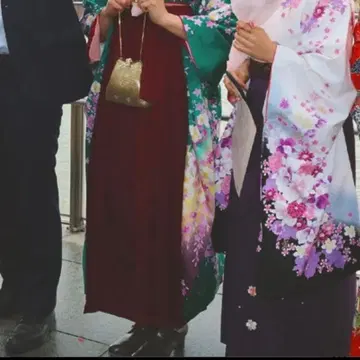 하카마 졸업식 일본 의류 L 하카마 크림슨 컬러