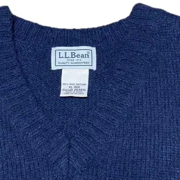 00s L.L.Bean 셰틀랜드 울 스웨터 V넥 네이비