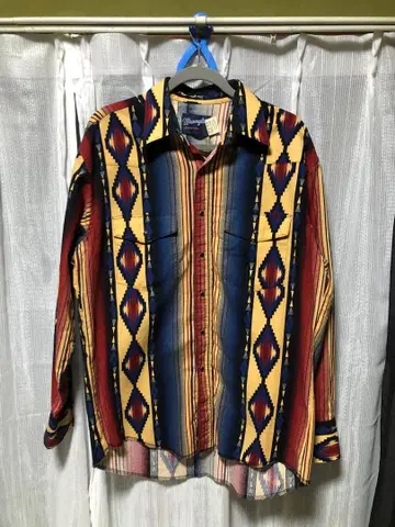 Wrangler 랭글러 웨스턴 셔츠 네이티브 무늬 L 사이즈