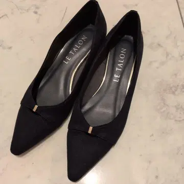 르탈론 펌프스 24cm 네이비 리본풍 3cm 힐 로우힐