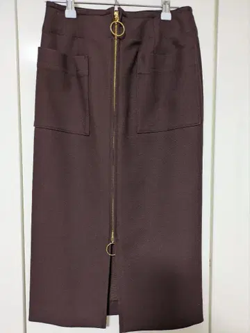 NOBLE 브라운 타이트 스커트 집업