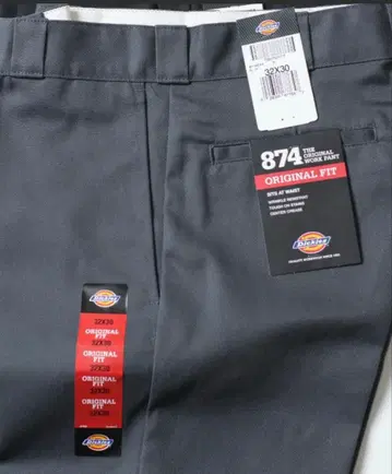 새상품 Dickies 워크 팬츠 874 / 차콜 그레이 32 x 30