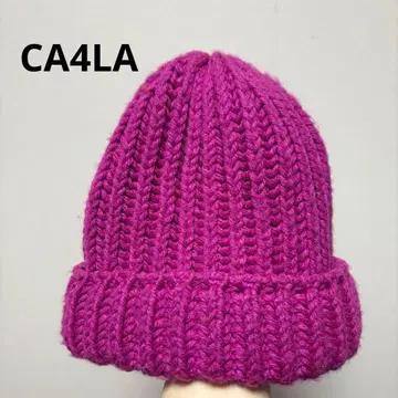 CA4LA 니트 모자 핑크