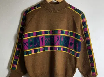 [새상품급] 그래픽 니트 스웨터