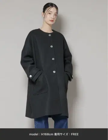 새상품 이번 시즌 나노 유니버스 노카라 코쿤 미들 코트