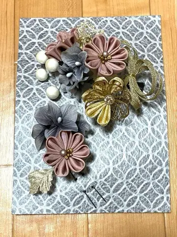 머리 장식 성인식 결혼식 브라이덜 졸업식 핑크