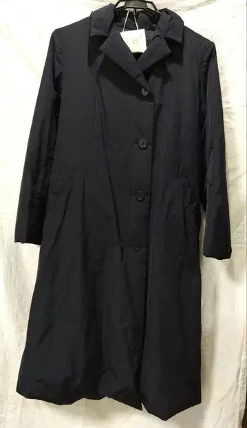 L'EQUIPE 네이비 롱 코트