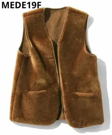 펠리시모 MEDE19F 리버서블 인조 모피 베스트