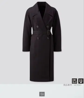 UNIQLO 블랙 트렌치코트