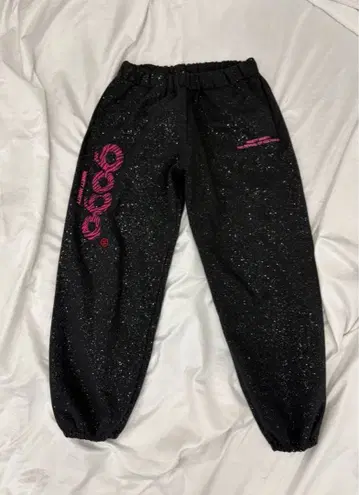 9090girl OG 로고 글리터 스웨트 팬츠