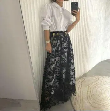 LACE LAYERED SHIRT DRESS