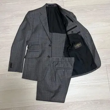 그레이 체크 비즈니스 정장
