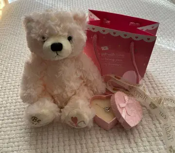 해피 테디베어 기프트 박스 포함 실버 목걸이