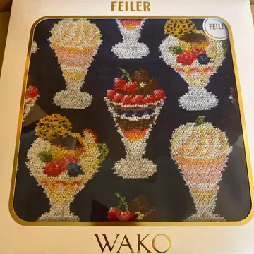 익명 배송 새상품 WAKO 페이러 콜라보 손수건 와코 파르페 네이비