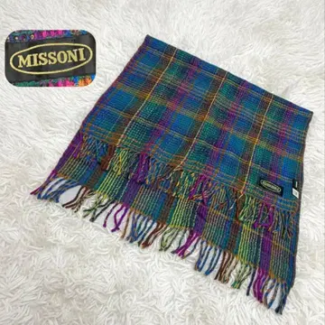 [ 새상품급 ] MISSONI 미쏘니 울 니트 멀티 컬러 담요
