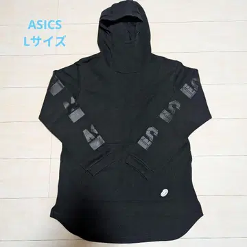 아식스 블랙 후드 부착 후드티 L 사이즈