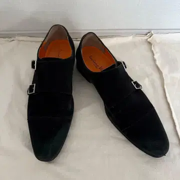 루치아노 비에리 천연 가죽 스웨이드 비즈니스 드레스 슈즈 27cm 블랙