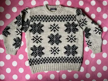 MEN'S BATSU DIV. 눈꽃 패턴 니트 스웨터