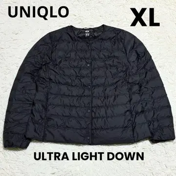 UNIQLO 울트라 라이트 다운 자켓 수납 봉투 포함 블랙 XL