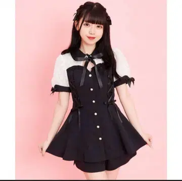 시크릿 허니 뷔스티에 절개 셋업