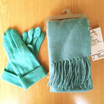 무인양품 머플러 울 라이트 그린 니나리치 장갑 포함