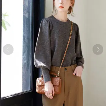 저널 스탠다드 스트레치 에어리 퍼프 풀오버 그레이