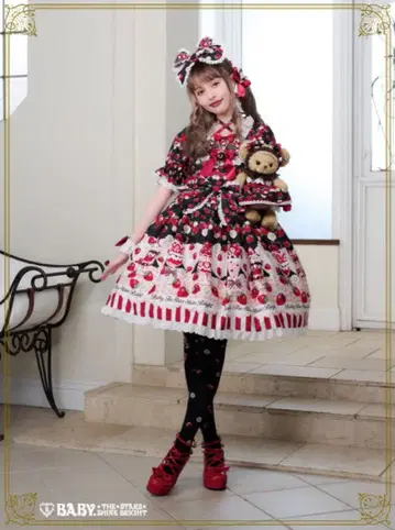 쿠먀쨩 아이스를 곁들여~ 패턴 원피스