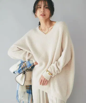 리브 드와 헤어리얀 편애 와이드 코쿤 니트