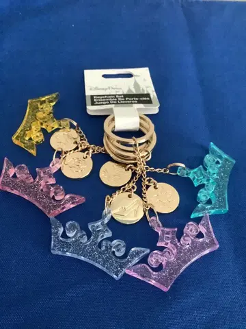 디즈니 파크 프린세스 티아라 5종 세트 키링